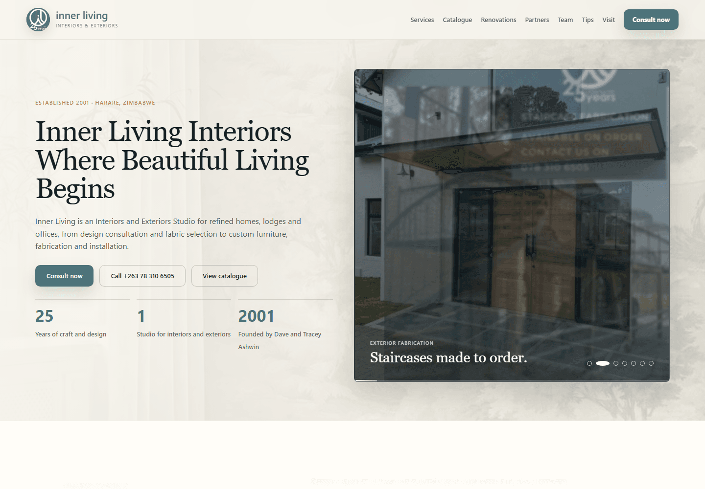 Inner Living website design