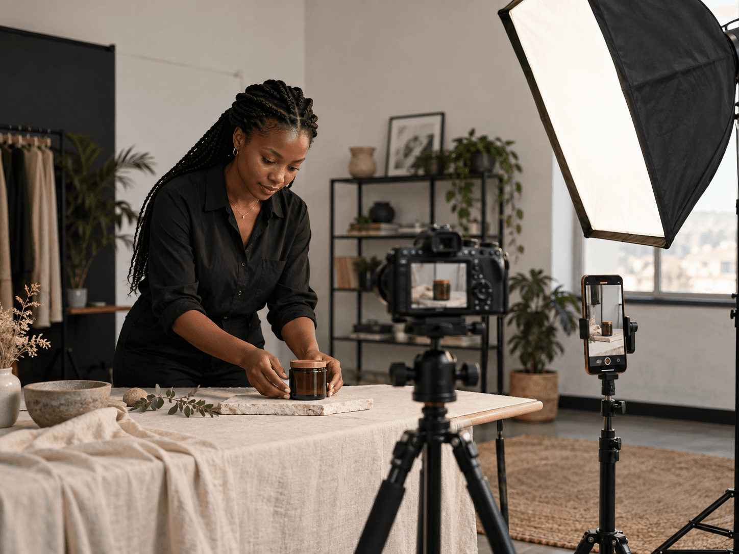 Professional content production for a business campaign