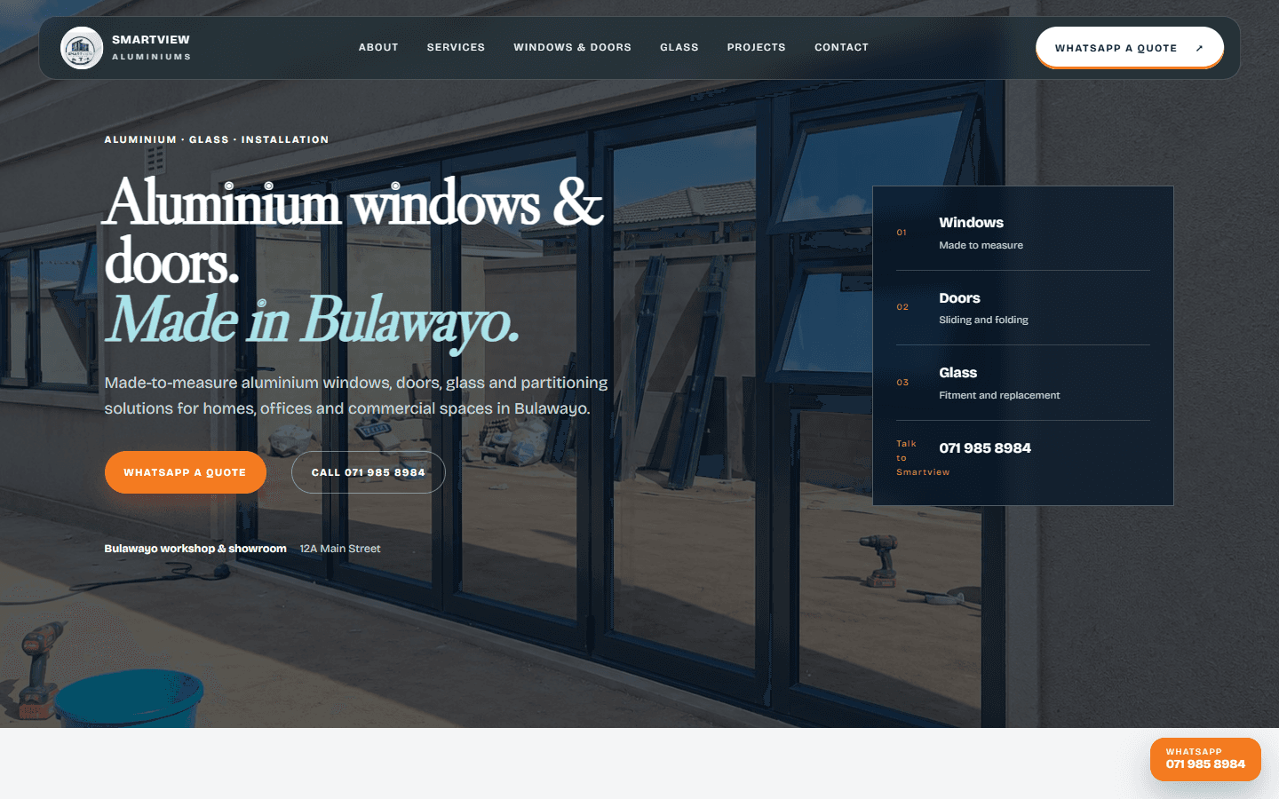 Smartview website homepage